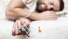 man in sleep study